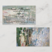 Der Hafen von Nizza, von Berthe Morisot Visitenkarte (Vorne/Hinten)