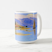 Der Hafen von Pully, feine Kunst, Kaffeetasse (VorderseiteRechts)