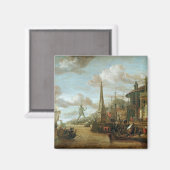 Der Hafen von Rhodos Magnet (Vorderseite/Rückseite)