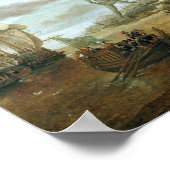 Der Hafen von Rhodos Poster (Ecke)