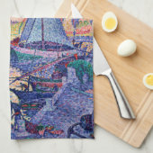 Der Hafen von Saint-Tropez, Signac Geschirrtuch (Viertel Falte)