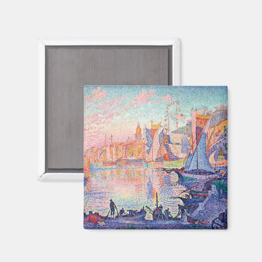 Der Hafen von Saint-Tropez, Signac Magnet (Vorderseite/Rückseite)