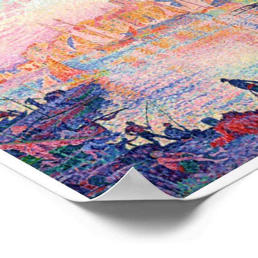 Der Hafen von Saint-Tropez, Signac Poster (Ecke)