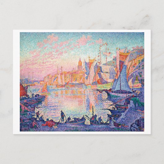 Der Hafen von Saint-Tropez, Signac Postkarte (Vorderseite)