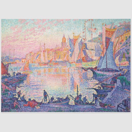 Der Hafen von Saint-Tropez, Signac Seidenpapier (Vorderseite)