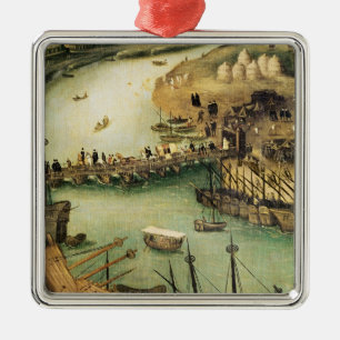 Der Hafen von Sevilla, c.1590 Ornament Aus Metall