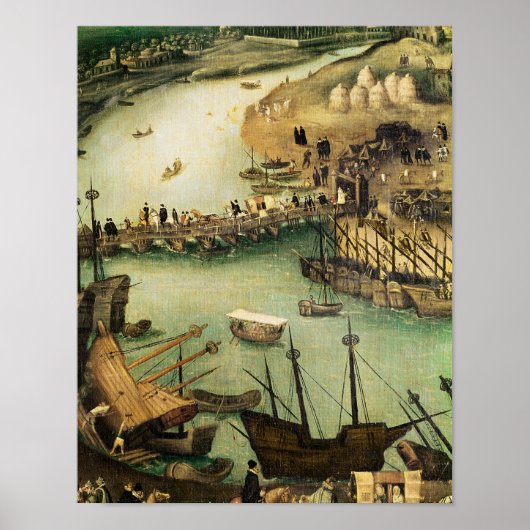 Der Hafen von Sevilla, c.1590 Poster (Vorne)