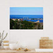 Der Hafen von Skyline Poster (Küche)