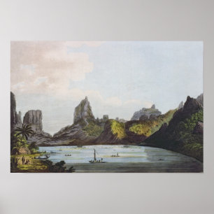 Der Hafen von Taloo auf der Insel Eimeo Poster