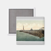 Der Hafen Warnemunde, Rostock, Mecklenburg-Schwe Magnet (Vorderseite/Rückseite)