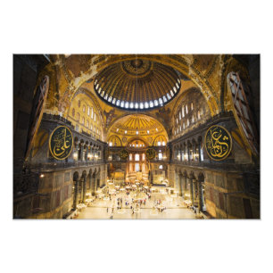Der Hagia Sophia Innenraum in Istanbul Fotodruck