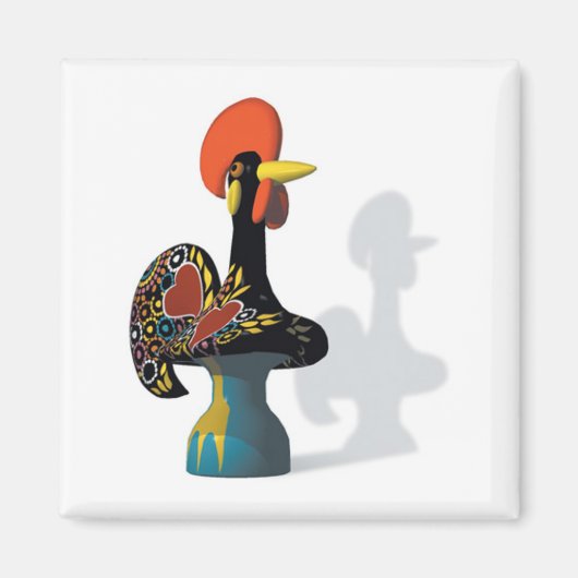Der Hahn des Barcelos Magnet (Vorne)