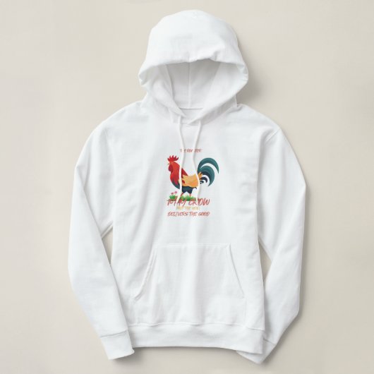 Der Hahn mit Blume Hoodie (Design vorne)
