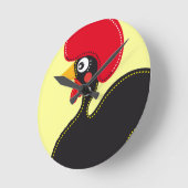 der Hahn von Portugal Runde Wanduhr (Winkel)