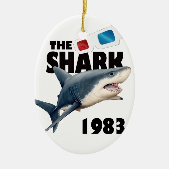 Der Haifisch-Film Ovales Keramik Ornament