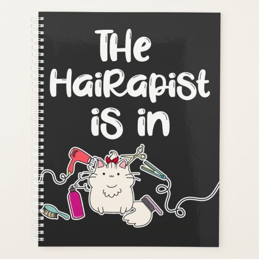 Der Hairapist ist in Funny Friseur Geschenke   Planer (Vorderseite)