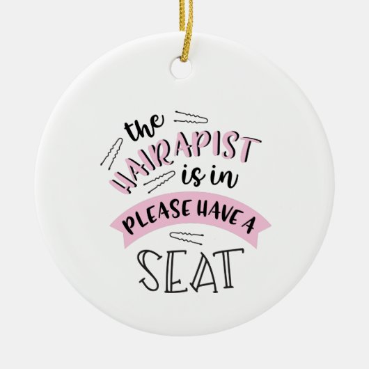 Der Hairapist Keramik Ornament (Vorne)