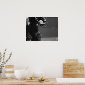 Der Haken - Schwarz-Weiß-Poster Poster (Küche)