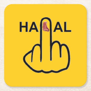 Der Halal Untersetzer drehen um