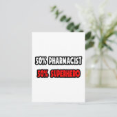 Der halbe Apotheker ... Half Superhero Postkarte (Stehend Vorderseite)