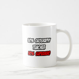 Der halbe Geografie-Lehrer...halber Superheld Kaffeetasse