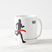 Der Halbmarathon-Rot-Band der Männer Kaffeetasse (VorderseiteRechts)