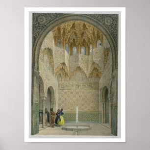 Der Hall des Abencerrages, das Alhambra, Granad Poster