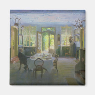 Der Hall des Herrenhauses in Waltershof, 1894 Magnet