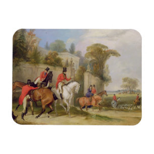 Der Hall des Junggesellen, das Treffen, 1835 (Öl Magnet