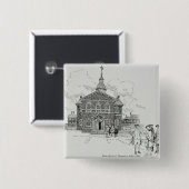 Der Hall Philadelphia des Tischlers Button (Vorne & Hinten)