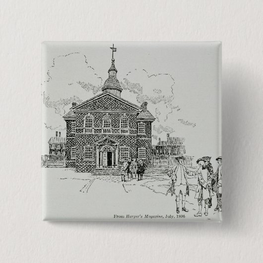 Der Hall Philadelphia des Tischlers Button (Vorderseite)