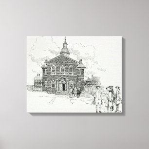 Der Hall Philadelphia des Tischlers Leinwanddruck