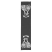 Der Halloween-Ball (auf Schwarzem) Kurzer Tischläufer (Vorderseite)