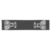 Der Halloween-Ball (auf Schwarzem) Kurzer Tischläufer (Horizontal)