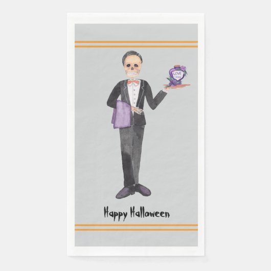 Der Halloween-Butler Serviette (Vorderseite)
