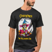 Der Halloween King Skeleton Wizard T-Shirt (Vorderseite)