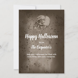 Der Halloween-Schädel Einladung