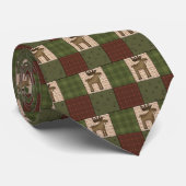 Der Hals-Krawatte der Thema-Elch-im Freienseidigen Krawatte (Gerollt)