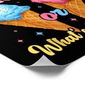 Der Halter der geschlechtsspezifischen Eiscreme, w Poster (Ecke)