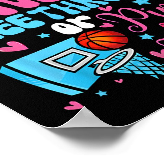 Der Halter des Geschlechts enthüllt freie Pfeile o Poster (Ecke)