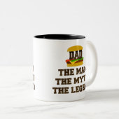 Der Hamburger Mann der Mythos Der legendäre Vater Zweifarbige Tasse (VorderseiteRechts)