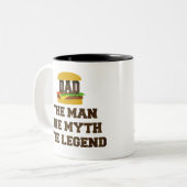 Der Hamburger Mann der Mythos Der legendäre Vater Zweifarbige Tasse (Vorderseite Links)