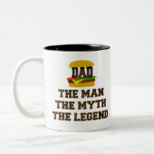Der Hamburger Mann der Mythos Der legendäre Vater Zweifarbige Tasse (Links)