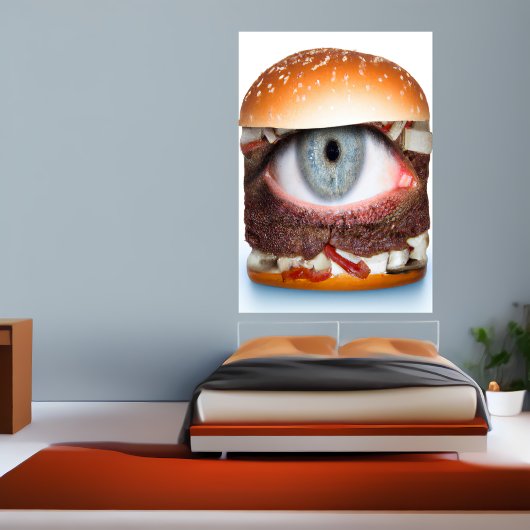 Der Hamburger sieht Sie an | AI Art Poster