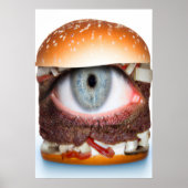 Der Hamburger sieht Sie an | AI Art Poster (Vorne)