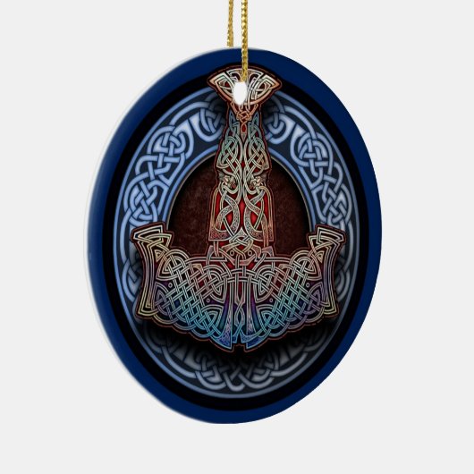 Der Hammer-Anhänger/Verzierung des Thors Keramik Ornament (Rechts)