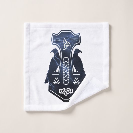 Der Hammer Blitz-Bolzenthors Badhandtuch Set (Waschlappen)