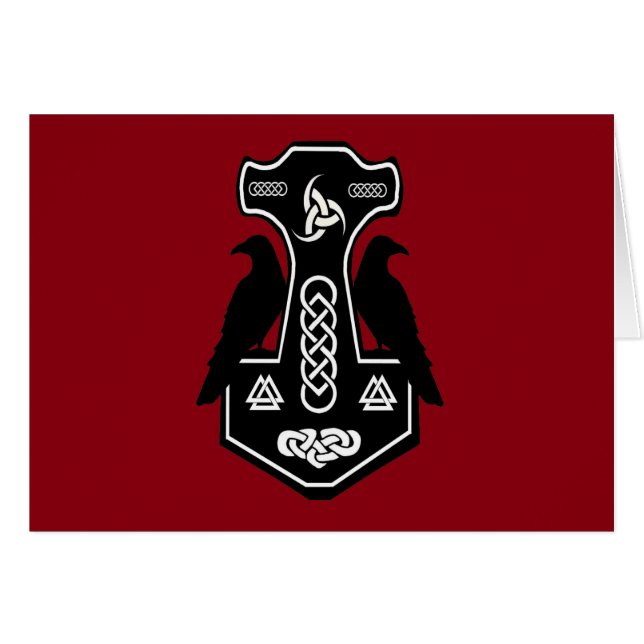 Der Hammer des heidnischen keltischen Thors mit (Vorderseite (Horizontal))