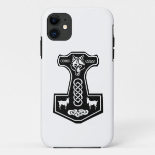 Der Hammer des heidnischen Thors mit Wolf und iPhone 11 Hülle