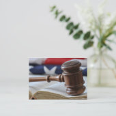 Der Hammer des Richters - legale Visitenkarte (Stehend Vorderseite)